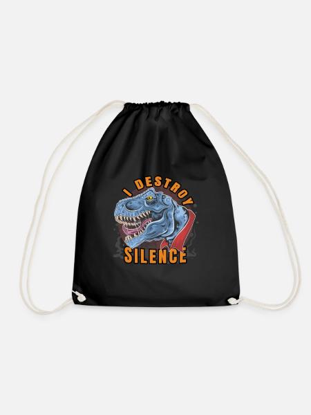 I Destroy Silence. Ich Zerstöre Stille und Ruhe. - Turnbeutel - Schwarz