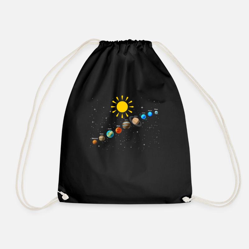 Astronomie Sonnensystem Planeten Astronaut - Turnbeutel - Schwarz