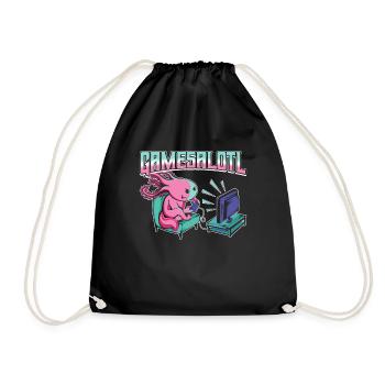 Axolotl Gamer Drôle de jeu vidéo Gamesalotl - Sac de sport léger - noir - Devant