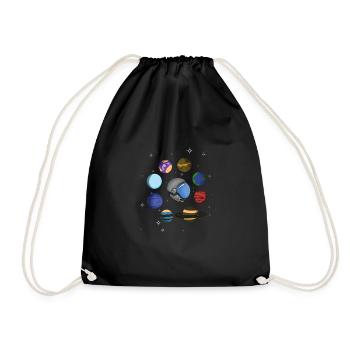 Astronaut - Drawstring Bag - black - Front