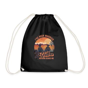 2 ans marié 2ème cadeau d’anniversaire de mariage - Sac de sport léger - noir - Devant