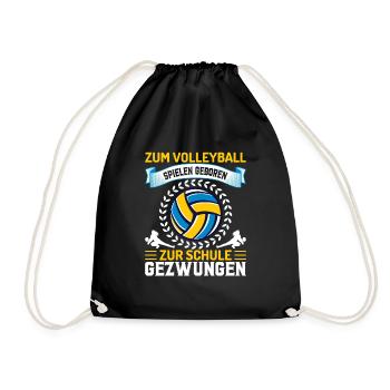 Volleyball Schule Beachvolleyball - Turnbeutel - Schwarz - Vorne