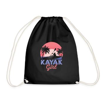 Kayak Fille Canoë Kayak Drôle d’Aviron - Sac de sport léger - noir - Devant