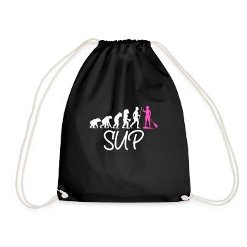 Stand Up Paddling Paddle Board SUP Board Evolution - Drawstring Bag - black - Front
