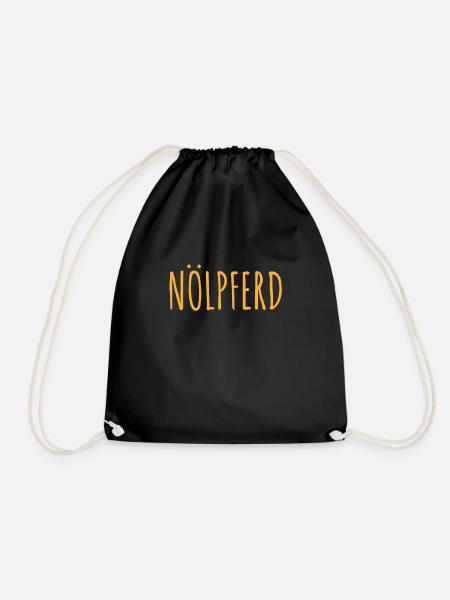 Nölpferd Nilpferd Morgenmuffel Flusspferd Hippo - Turnbeutel - Schwarz