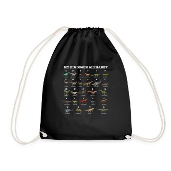 Paleontology I Dinosaurs Lover I My Dinosaur - Drawstring Bag - black - Front