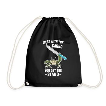 Drôle de mème de crabe - Sac de sport léger - noir - Devant