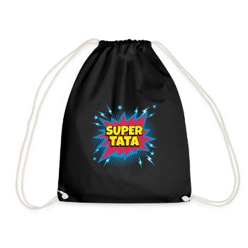Super Tapa super héro supertata - Sac de sport léger - noir - Devant