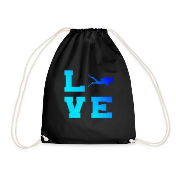 Men's Scuba Diving Diving Free Dive Scuba Diving - Drawstring Bag - black - Front