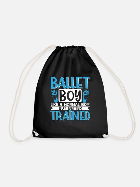 Ballet Boy: Like A Normal Boy, But - Drawstring Bag - black
