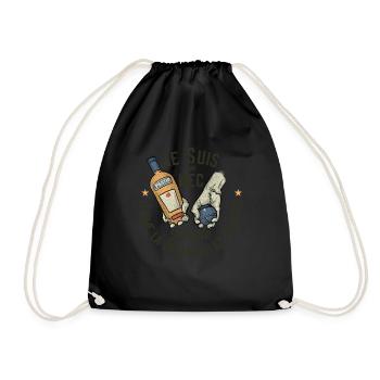 Marseille Pastis Apero Petanque - Sac de sport léger - noir - Devant