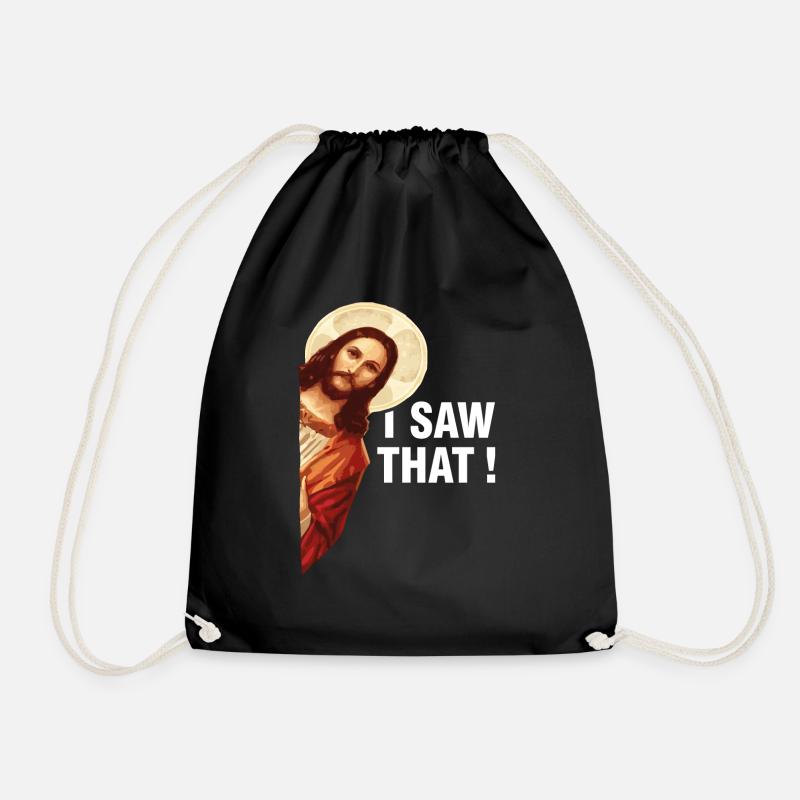 Ich Sah, Dass Jesus Christus - Turnbeutel - Schwarz