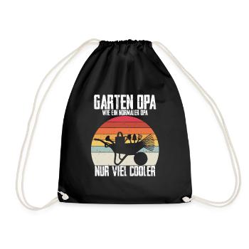 Garten Opa - wie ein normaler Opa nur viel cooler - Turnbeutel - Schwarz - Vorne