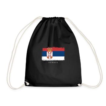 Serbie Serbien - Sac de sport léger - noir - Devant