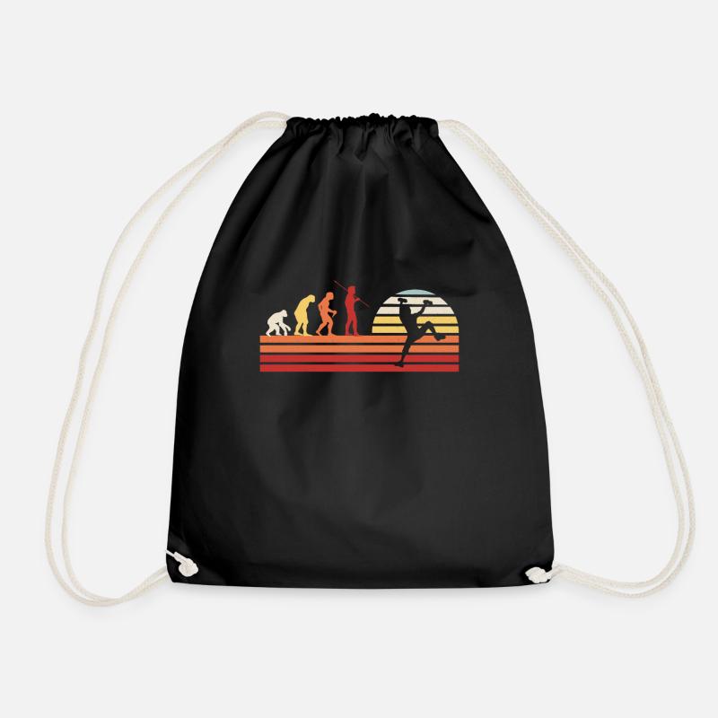 Retro Bouldering Vintage Bouldering - Drawstring Bag - black