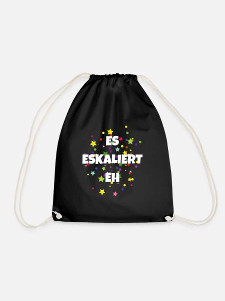 Karneval Ersatz Kostüm Fasching Outfit - Turnbeutel - Schwarz