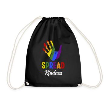 Friendliness Inclusion Diversity Anti Bullying - Drawstring Bag - black - Front