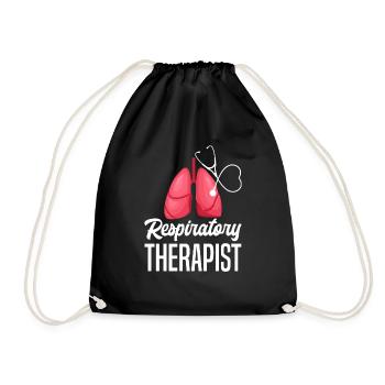 Funny Respiratory Therapist Respiratory Therapy - Drawstring Bag - black - Front