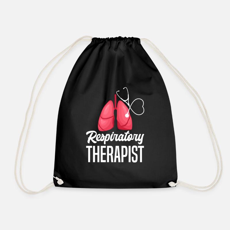 Lustiger Atmungstherapeut Atmungstherapie - Turnbeutel - Schwarz