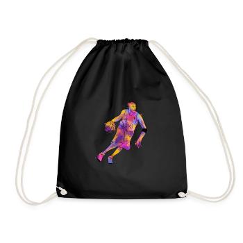 Cadeau de basketball pour le sport de tournoi d’entraînement - Sac de sport léger - noir - Devant