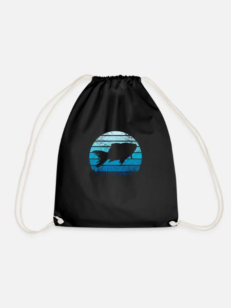 Fisch Aquarium - Turnbeutel - Schwarz