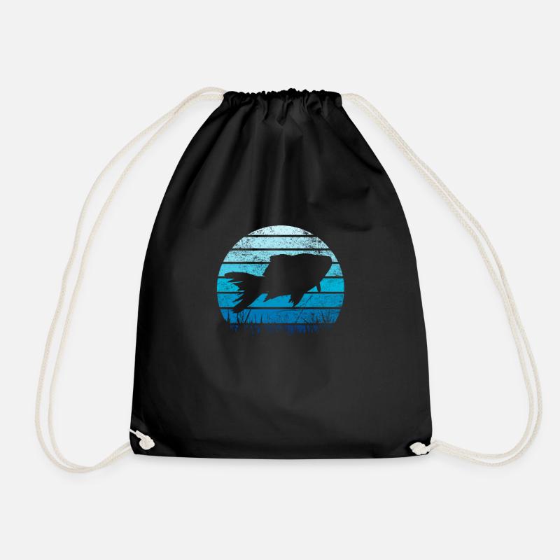Fisch Aquarium - Turnbeutel - Schwarz