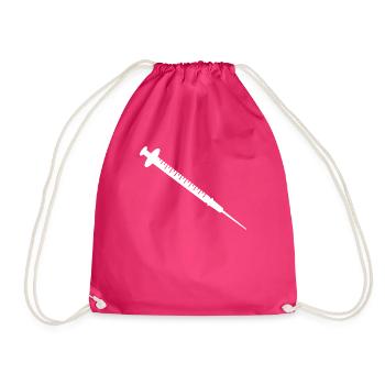 Spritze Weiss - Turnbeutel - Fuchsia - Vorne