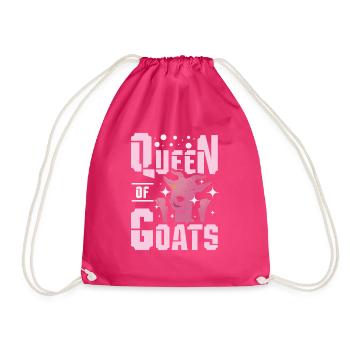 Goat Queen - Drawstring Bag - fuchsia - Front