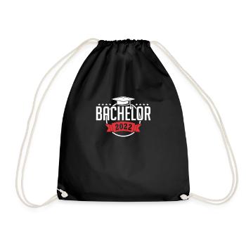 Bachelor 2022 Abschluss Promotion Sponsion - Turnbeutel - Schwarz - Vorne