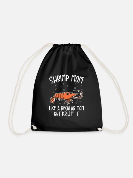 Meeresfrüchte-Garnelen-Design für eine Shrimp-Mama - Turnbeutel - Schwarz