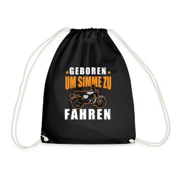 geboren um Simme zu fahren - Turnbeutel - Schwarz - Vorne