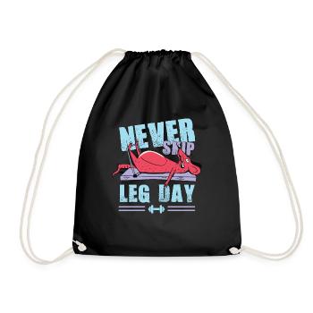 Leg Day Workout Memes - Drawstring Bag - black - Front