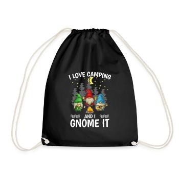 Camping - Drawstring Bag - black - Front