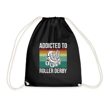 Süchtig nach Roller Derby Design für einen Roller - Turnbeutel - Schwarz - Vorne