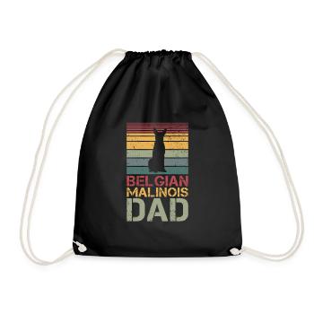Belgian Malinois Dad Vintage - Drawstring Bag - black - Front