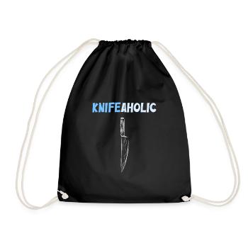 Knifeaholic Knife Collector Butcher Culinary - Drawstring Bag - black - Front