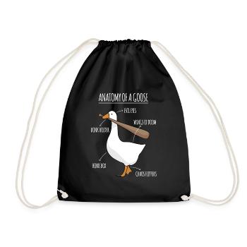 Anatomie Einer Gans Meme - Turnbeutel - Schwarz - Vorne