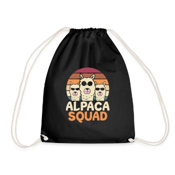 Alpaka Kader - Turnbeutel - Schwarz - Vorne