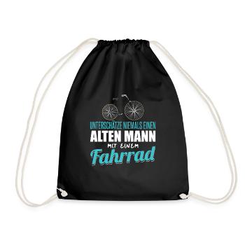 Never underestimate an old man - Turnbeutel - Schwarz - Vorne
