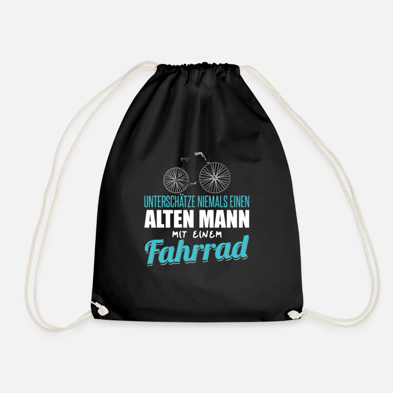 Never underestimate an old man - Turnbeutel - Schwarz