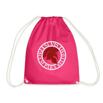 Si Vis Pacem, para Bellum. Frieden Krieg Geschenk - Turnbeutel - Fuchsia - Vorne