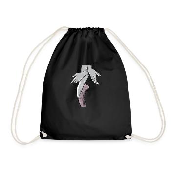 Ballett I Ballettschuhe Ballettkleid Motiv für - Turnbeutel - Schwarz - Vorne