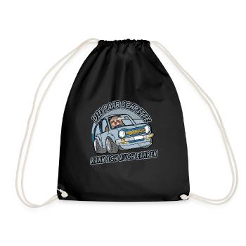 Die paar Schritte kann ich auch fahren. - Turnbeutel - Schwarz - Vorne