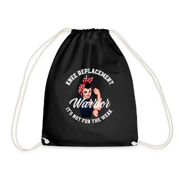 Artificial knee joint surgery knee prosthesis - Drawstring Bag - black - Front