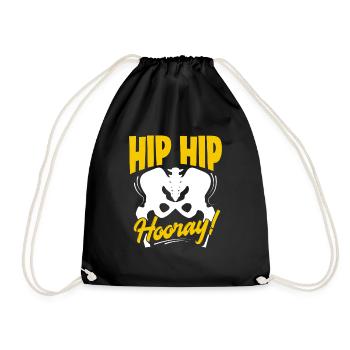 Chirurgie artificielle de l’articulation de la hanche prothèse de hanche - Sac de sport léger - noir - Devant