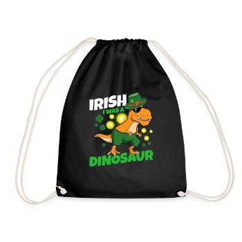 Irlandais J’étais un dinosaure Dino St Patricks Day Toddle - Sac de sport léger - noir - Devant