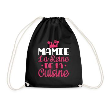 Mamie la reine de la cuisine cadeau humour mamie - Sac de sport léger - noir - Devant