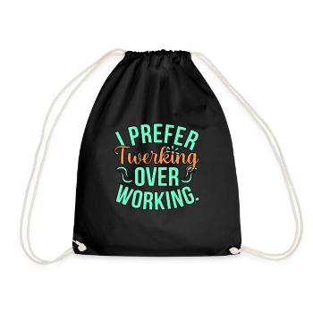 Travail de twerking - Sac de sport léger - noir - Devant
