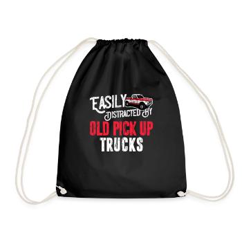 Facilement distrait par les vieilles camionnettes classiques - Sac de sport léger - noir - Devant