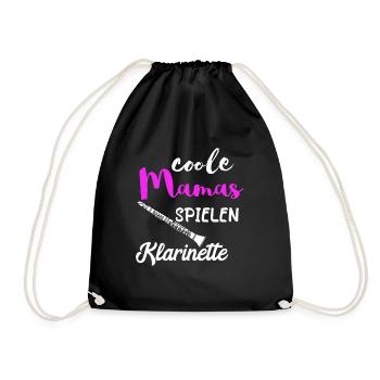 Coole Mamas Spielen Klarinette Musik Klarinettisti - Turnbeutel - Schwarz - Vorne